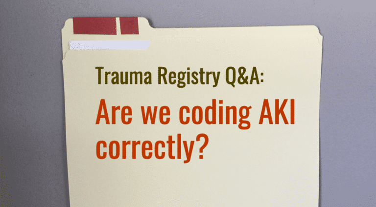 Are we coding acute kidney injury (AKI) correctly?