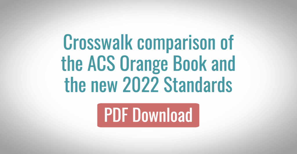 Crosswalk comparison of ACS Orange Book and new 2022 Standards Trauma