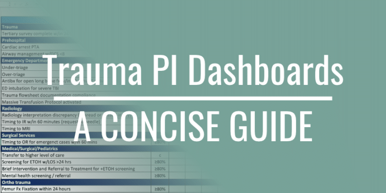 Trauma performance improvement dashboards: a concise guide
